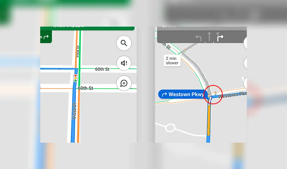 Los semáforos ya fueron incluidos por Apple Maps, app rival de Google Maps, hace un año.