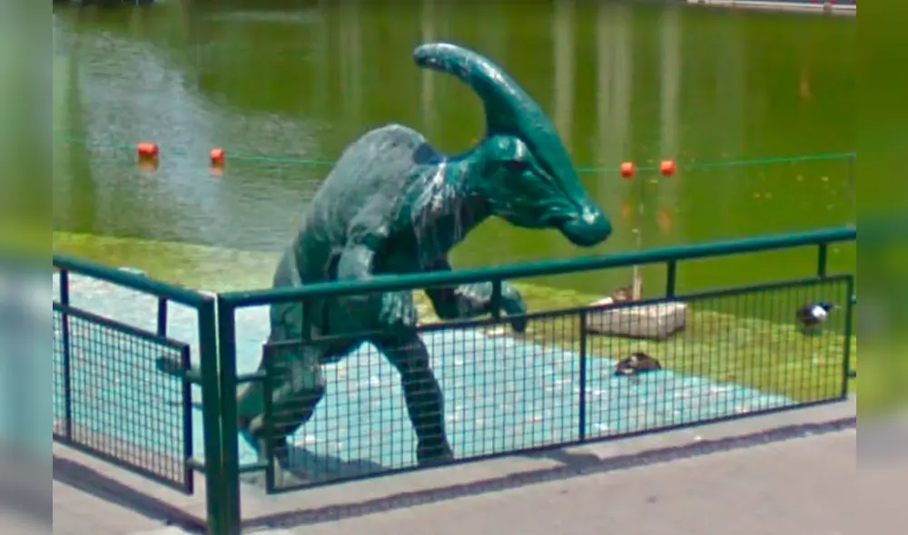 Google Maps: realiza paseo por un parque de Lima, pero encuentra un aterrador dinosaurio [FOTOS]