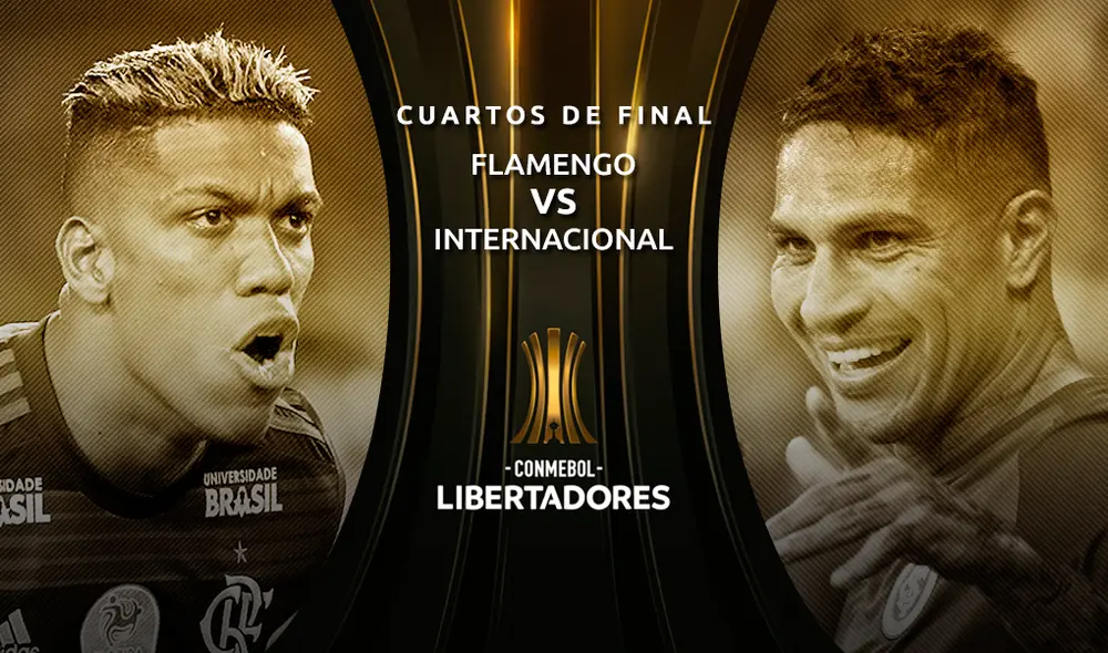 Paolo Guerrero en el once del Inter de Porto Alegre vs. Flamengo por la Copa Libertadores. Paolo Guerrero en el once del Inter de Porto Alegre vs. Flamengo por la Copa Libertadores.