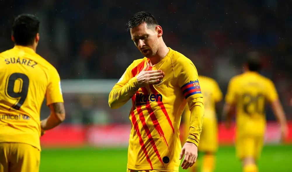 Lionel Messi anotó el primer gol del Barcelona vs. Atlético de Madrid en el Wanda Metropolitano. | Foto: EFE