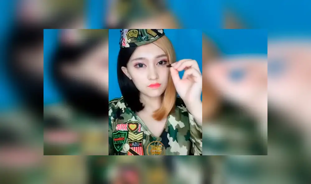 YouTube viral: militar asiática se quita el maquillaje y sufre un cambio que sorprendió a miles