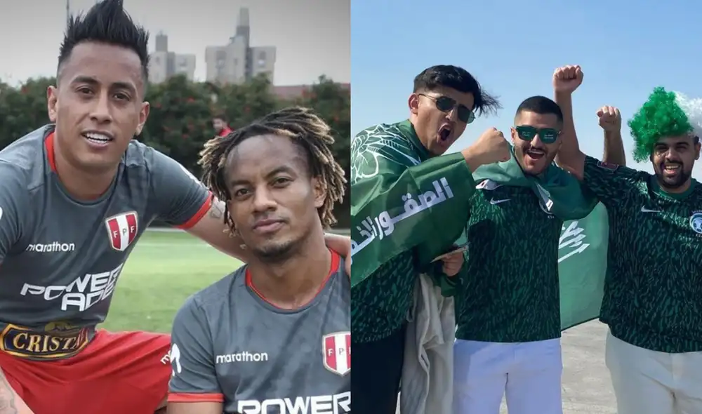 André Carrillo y Christian Cueva son muy populares entre los hinchas de Arabia Saudita. Foto: composición LR/André Carrillo/Instagram/Los Andes. Video: Carlos Salinas-Líbero André Carrillo y Christian Cueva son muy populares entre los hinchas de Arabia Saudita. Foto: composición LR/André Carrillo/Instagram/Los Andes. Video: Carlos Salinas-Líbero