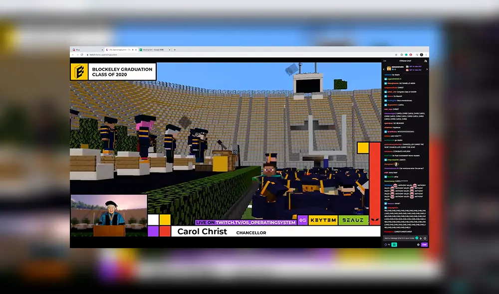 Tanto profesores como estudiantes emitieron discursos desde sus casas.