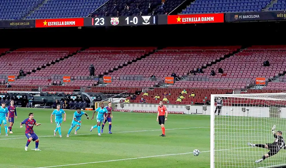 Tras marcarle al Leganés, Messi quedó a un tanto de alcanzar los 700 goles en su carrera. Foto: EFE. Tras marcarle al Leganés, Messi quedó a un tanto de alcanzar los 700 goles en su carrera. Foto: EFE.