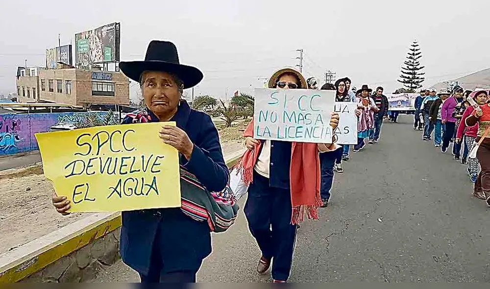 Reclamo. Piden revocar licencias de agua para minera. Reclamo. Piden revocar licencias de agua para minera.