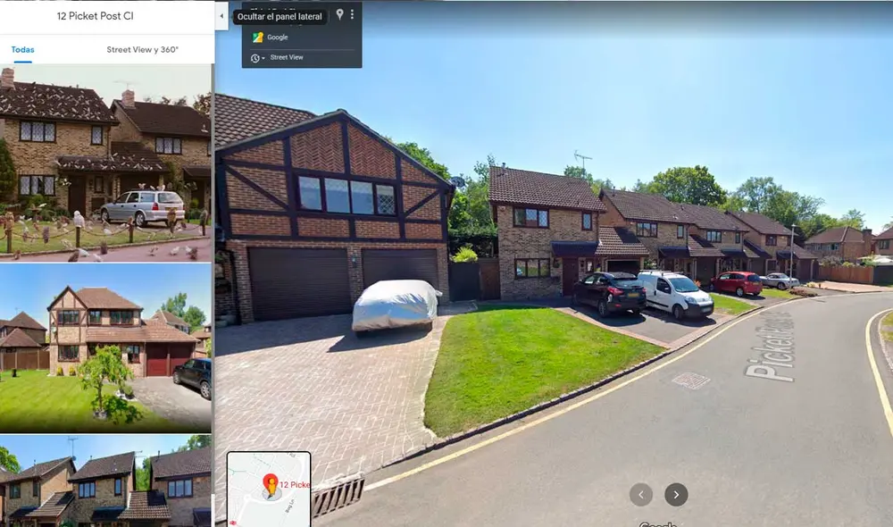 Desliza las imágenes para ver cómo luce la casa en la que se filmó las películas de Harry Potter. Foto: Captura de Google Maps Desliza las imágenes para ver cómo luce la casa en la que se filmó las películas de Harry Potter. Foto: Captura de Google Maps