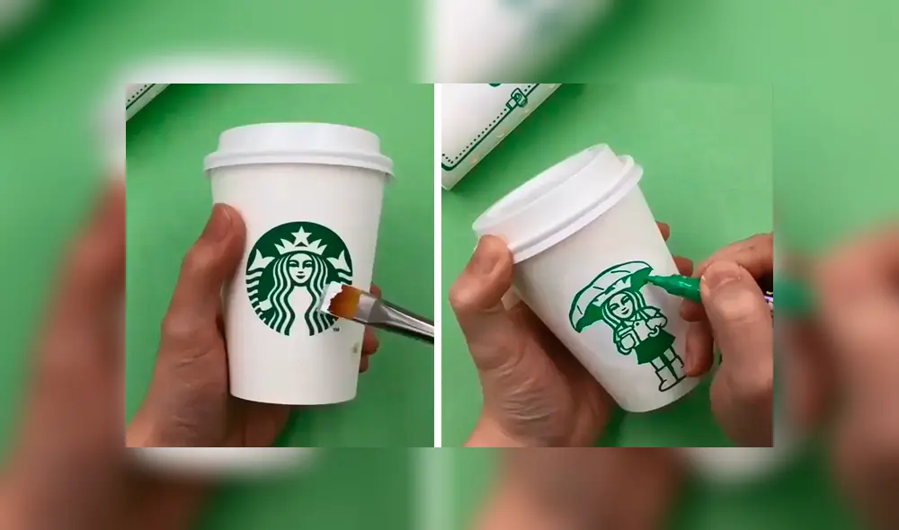 YouTube viral: joven sorprende al mostrar su talento y crea obra de arte en vaso de café 