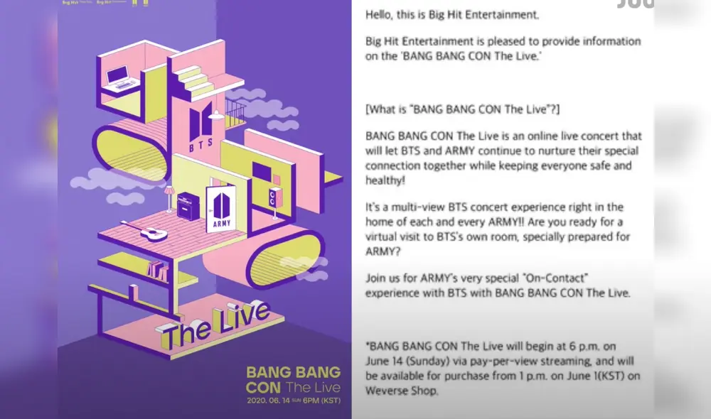 Todos sobre el concierto de BTS en BANG BANG CON The Live.