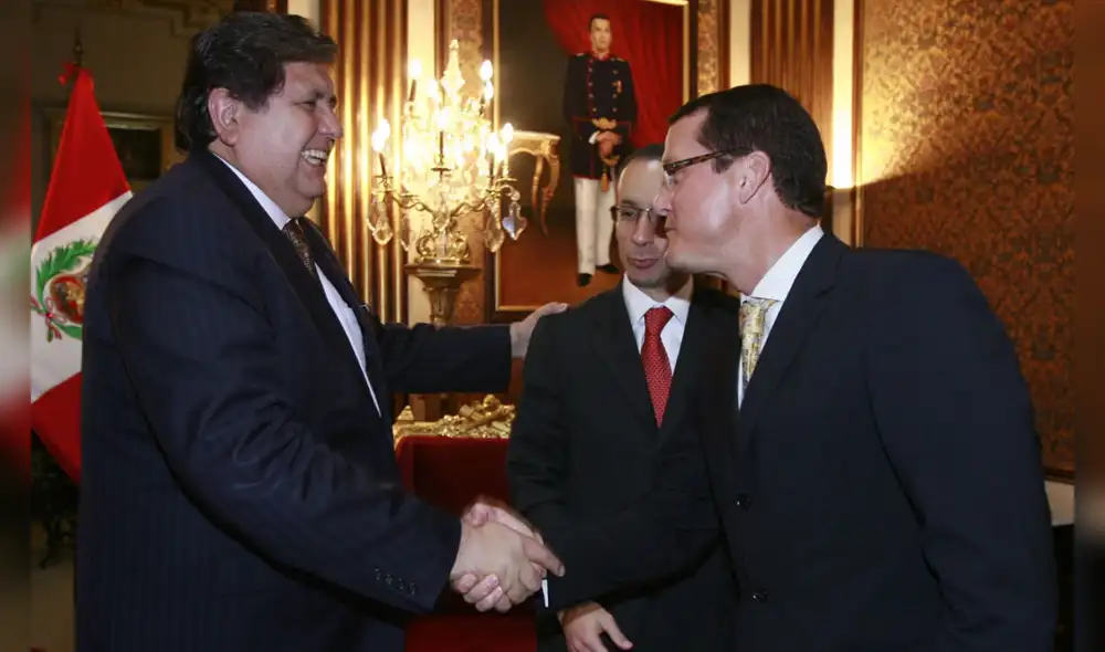Alan García, Jorge Barata y Marcelo Odebrech en Palacio de Gobierno.
