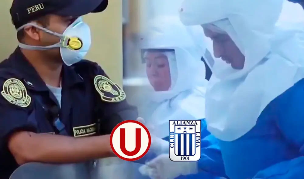 Alianza y Universitario rinden homenaje a los que combaten el coronavirus.