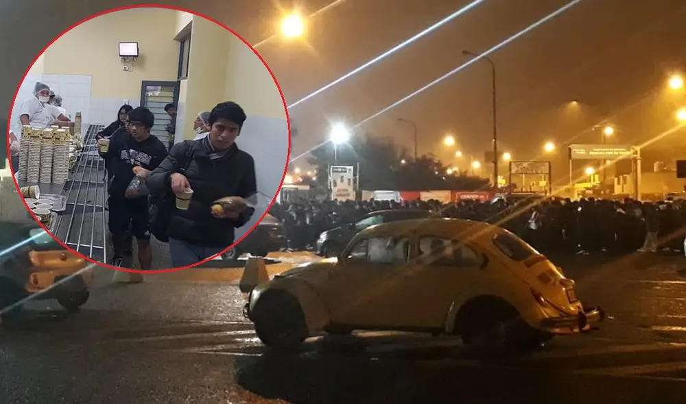 Estudiantes hicieron colas bajo la lluvia. Estudiantes hicieron colas bajo la lluvia.