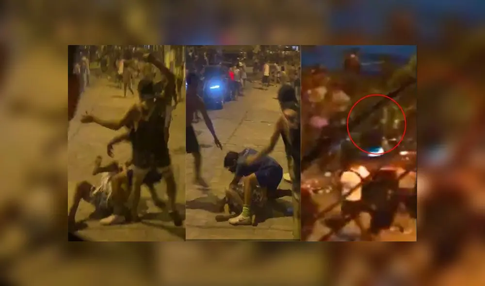 En vídeos se ven a jóvenes peleando y en otro, se ve a un varón realizando un disparo al aire en medio de un enfrentamiento.