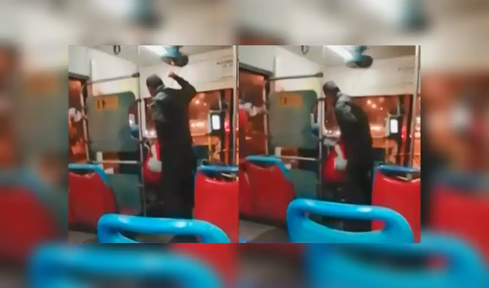 Sujeto propina brutal golpiza a chofer de bus tras no detenerse en paradero prohibido [VIDEO]