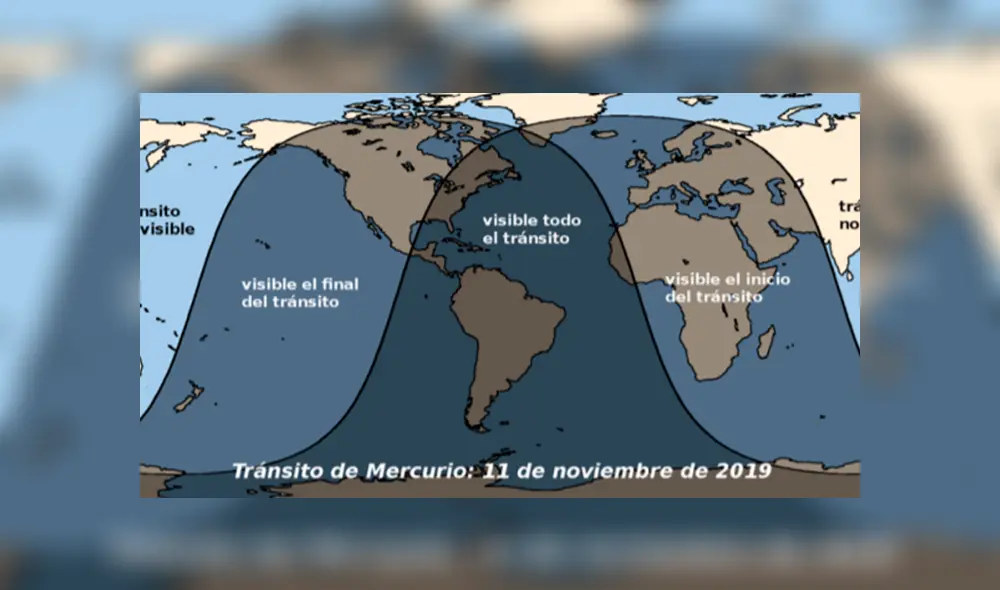 Tránsito de Mercurio podrá ser visto el 11 de noviembre de 2019