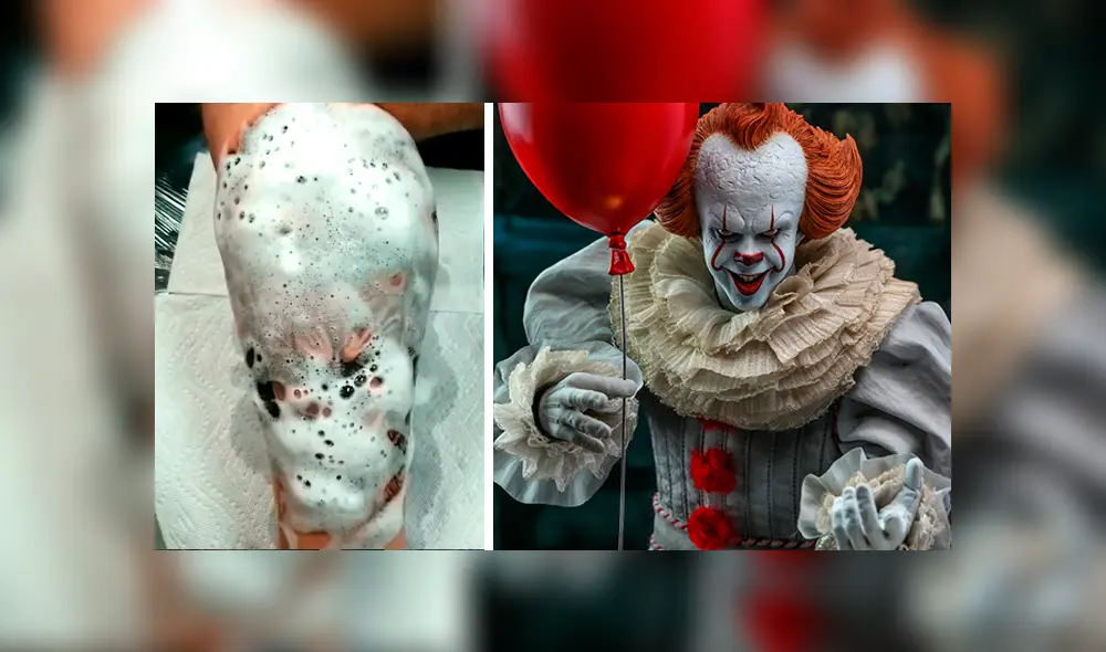 En Facebook se viralizó el increíble resultado del tatuaje que se hizo un joven con el rostro del payaso 'Pennywise'.