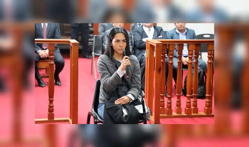 Melisa González Gagliuffi en la audiencia de prisión preventiva que se solicitó en su contra por atropellar a tres jóvenes y causar la muerte de dos. Créditos: Difusión.