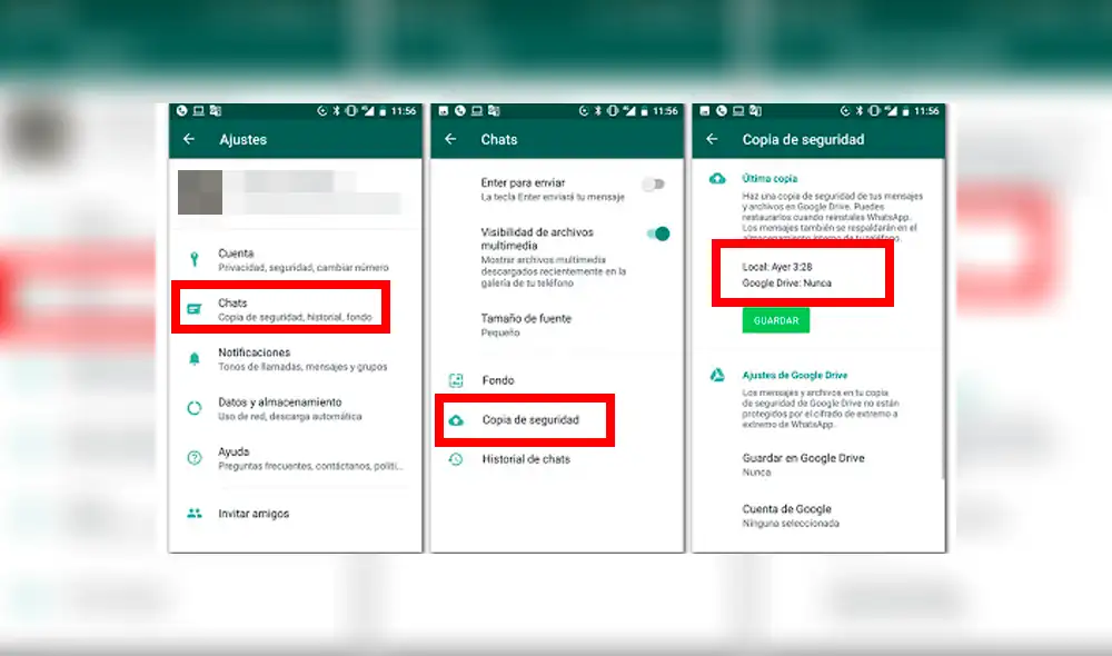 Todo dependerá de activar la opción de copia de seguridad.
