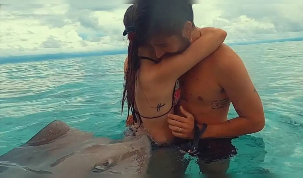 El video muestra imágenes inéditas de la luna de miel de la pareja en una isla de la Polinesia Francesa. (Foto: Captura)