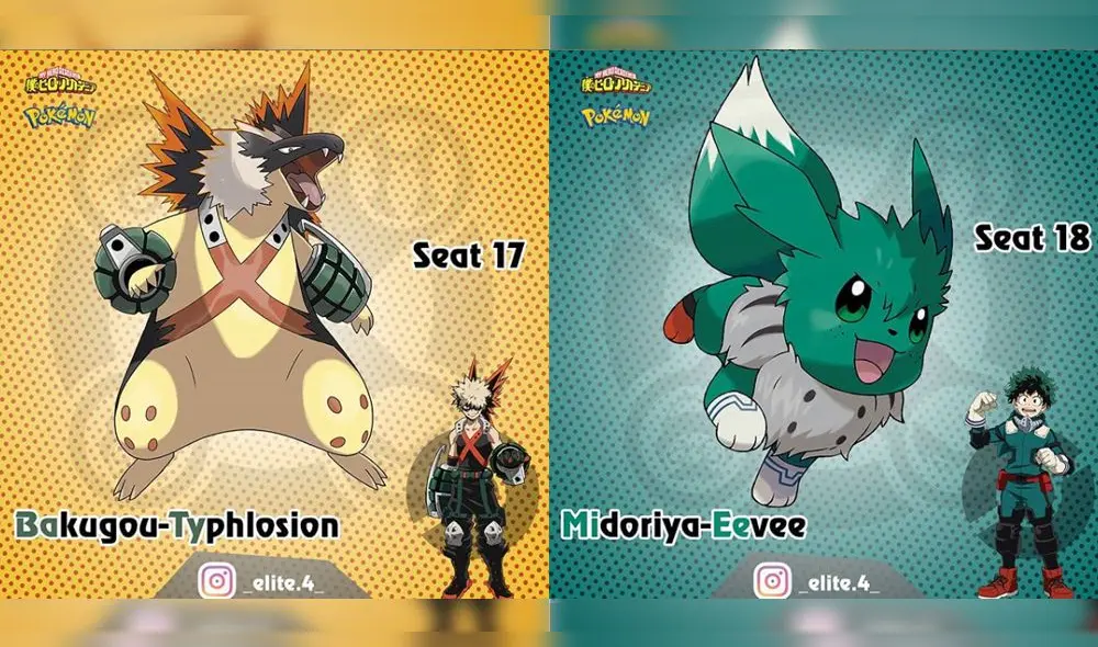 My Hero Academia: Artistas fusionan a personajes con Pokémon de nueva generación [FOTOS]