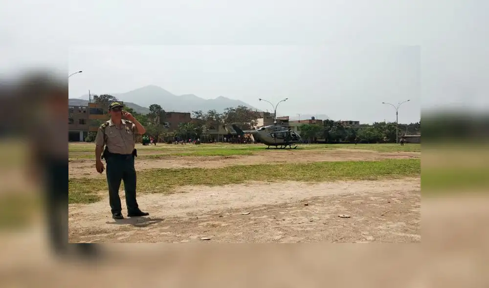 Suboficial herido fue evacuado por un helicóptero al Hospital de la Policía tras una operación en el que se les extrajo las balas del cuerpo. (Foto: Marco Cotrina)