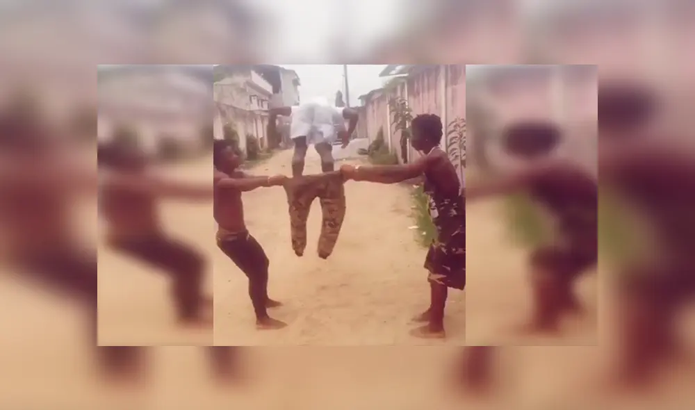 En Facebook, un chico aplicó arriesgadas piruetas para ponerse de forma rápida un pantalón. En Facebook, un chico aplicó arriesgadas piruetas para ponerse de forma rápida un pantalón.