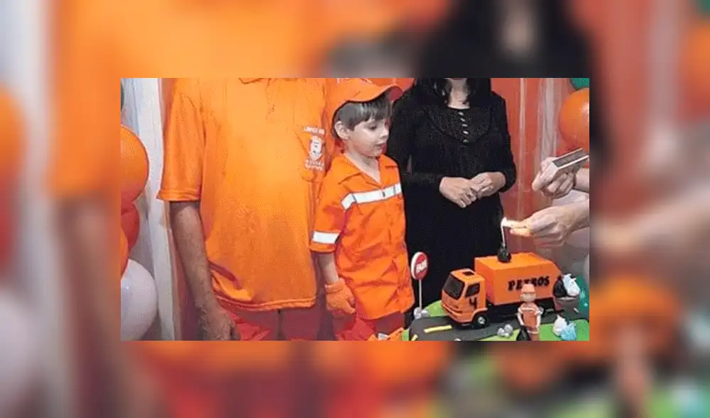 Facebook viral: niño celebra su cumpleaños con la temática del oficio de su padre y conmueve a miles [FOTOS]