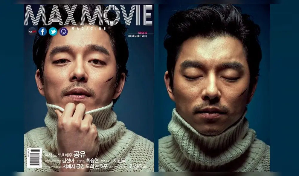 Gong Yoo en la portada de la revista MaxMovie, 2013. Crédito: Instagram