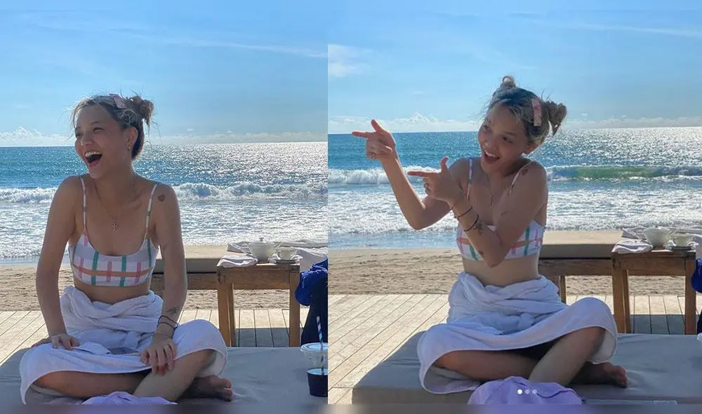 Cantantes de AOA reaparecen en Instagram durante sus vacaciones en paradisiaca isla.