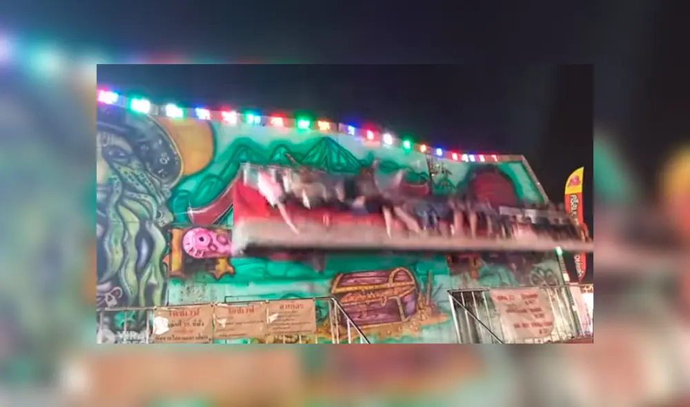 Familia sube a juegos mecánicos y salen despedidos por los aires tras falla mecánica [VIDEO]