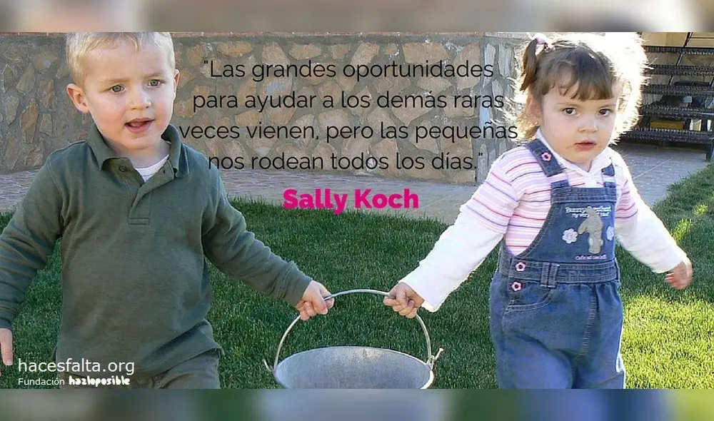 Frases para incentivar el voluntariado. Foto: Hacesfalta.org