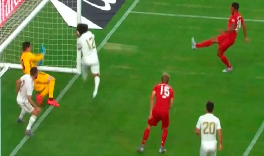 Corentin Tolisso anotó primer gol del Real Madrid vs. Bayern Múnich por la International Champions Cup 2019. | Foto : DirecTV Corentin Tolisso anotó primer gol del Real Madrid vs. Bayern Múnich por la International Champions Cup 2019. | Foto : DirecTV