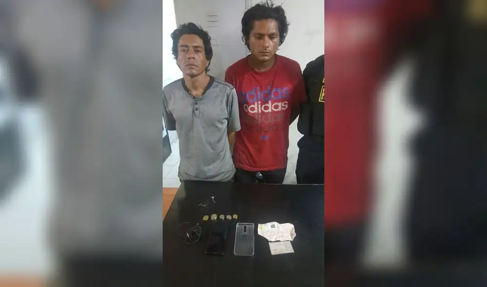 SMP: policía atrapa a dos raqueteros por robo de celular a mujer