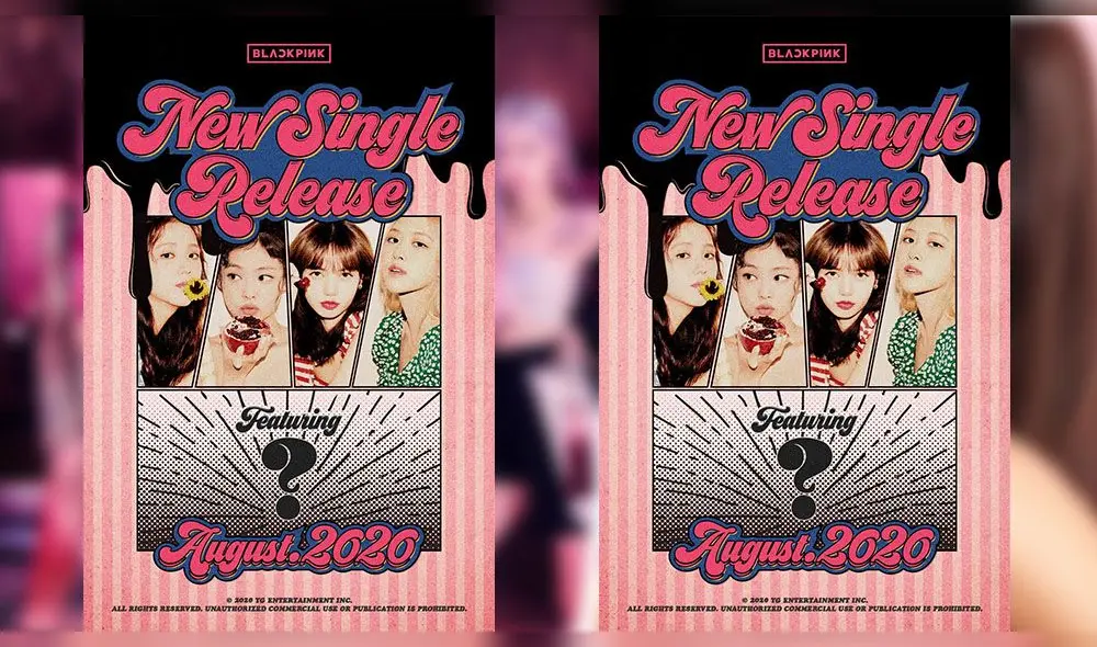 BLACKPINK anunció la llegada de su segundo single para su comeback 2020 junto a un artista incógnito. Foto: YG