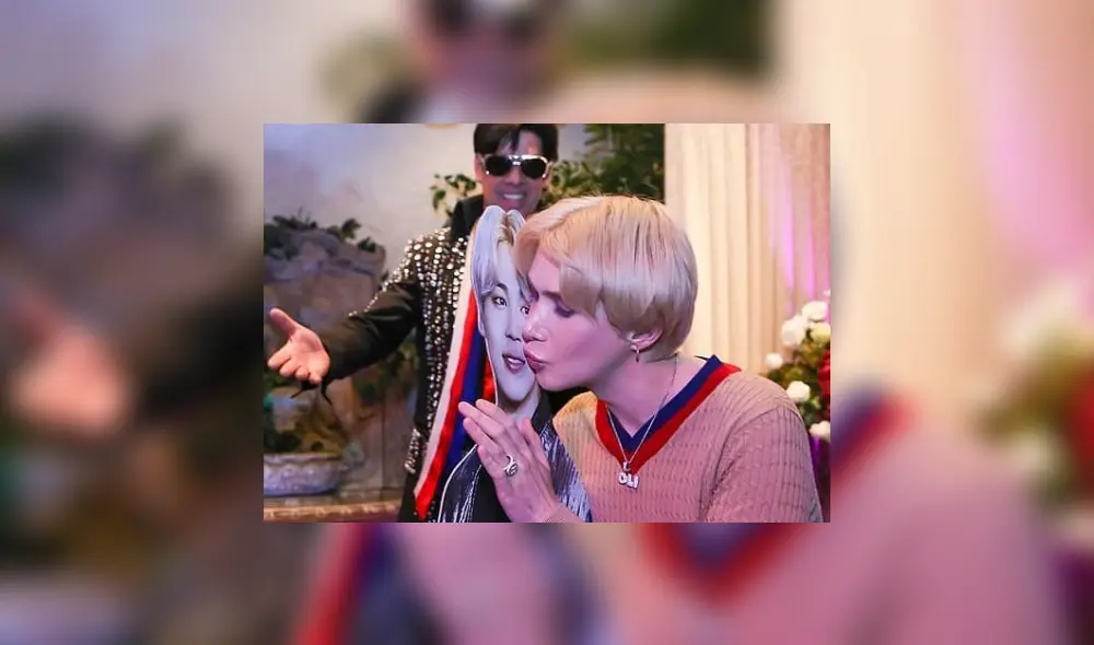 Fan de Jimin de BTS se casó con una figura de cartón del idol.