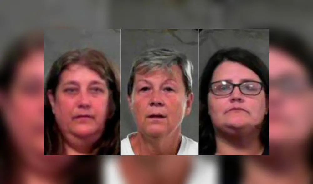 La maestra y sus dos asistentes fueron arrestadas. Foto: captura de video. La maestra y sus dos asistentes fueron arrestadas. Foto: captura de video.