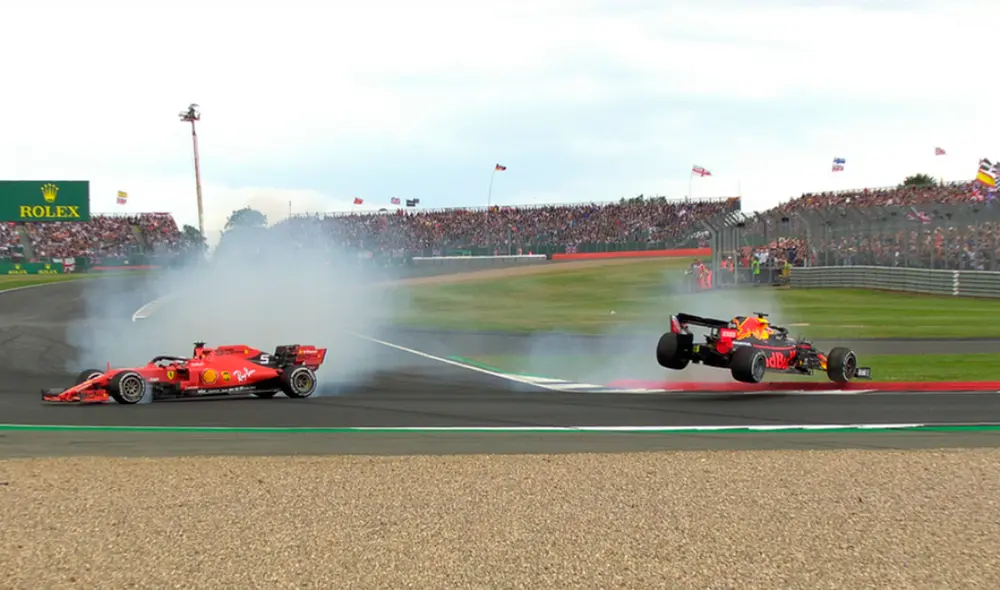 Formula 1: Choque de Vettel y Verstappen