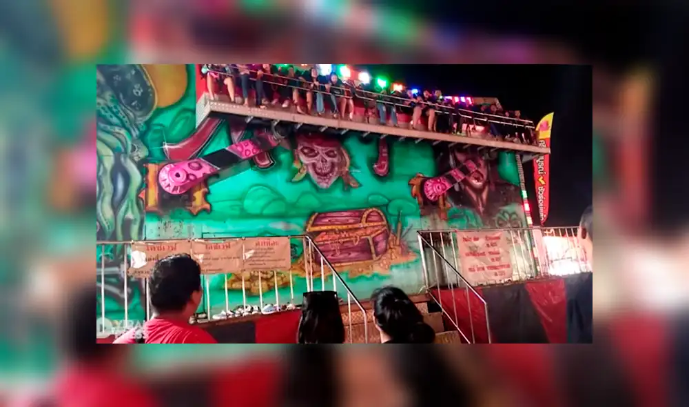 Familia sube a juegos mecánicos y salen despedidos por los aires tras falla mecánica [VIDEO]