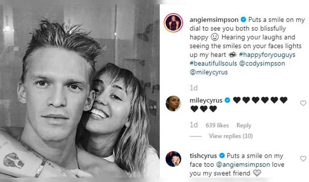 Mamá de Cody Simpson está encantada con Miley Cyrus