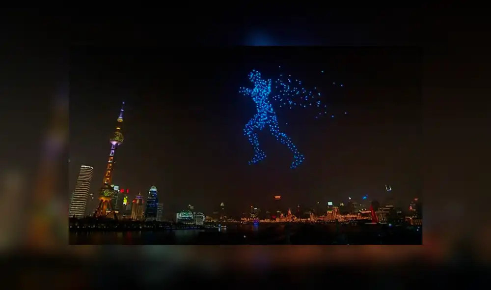 China: reciben Año Nuevo remplazando fuegos artificiales por drones China: reciben Año Nuevo remplazando fuegos artificiales por drones