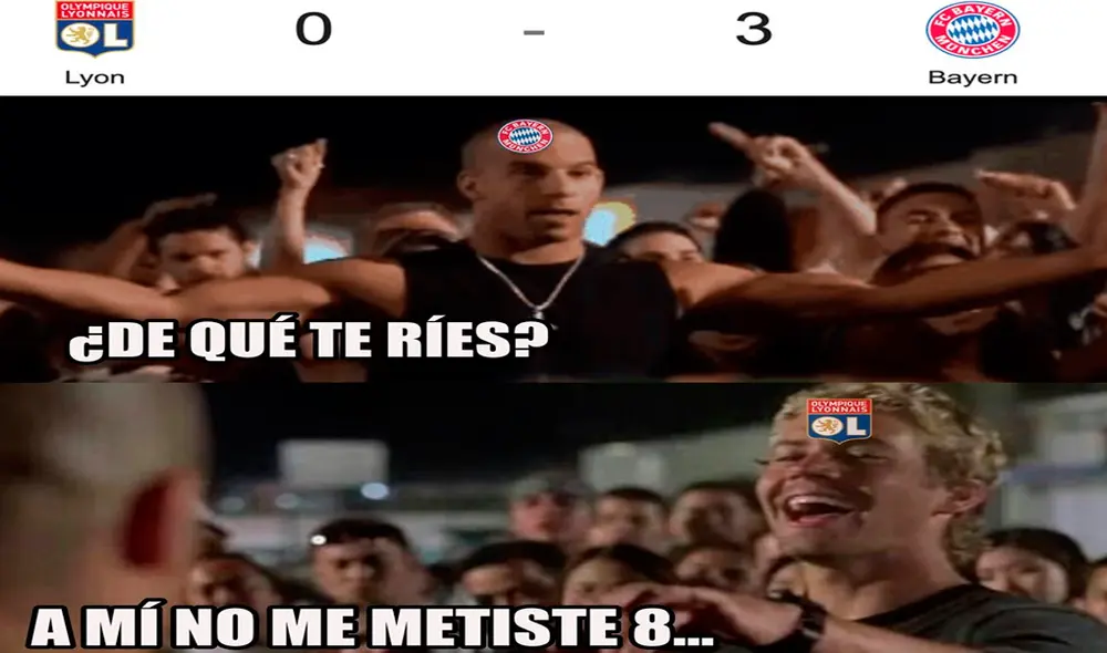 Diversos memes en redes sociales 'calientan' la fina de la Champions League entre Bayern Múnich y PSG. | Foto: Invictos