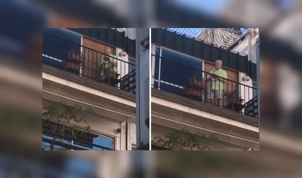 A través de Facebook se hizo viral un hombre que le gritó con un megáfono a las personas que no respetan la cuarentena.