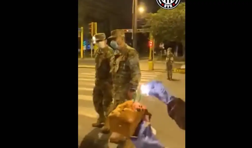 Hinchada de Alianza Lima compartió video de militares en plena cuarentena. Foto: Facebook