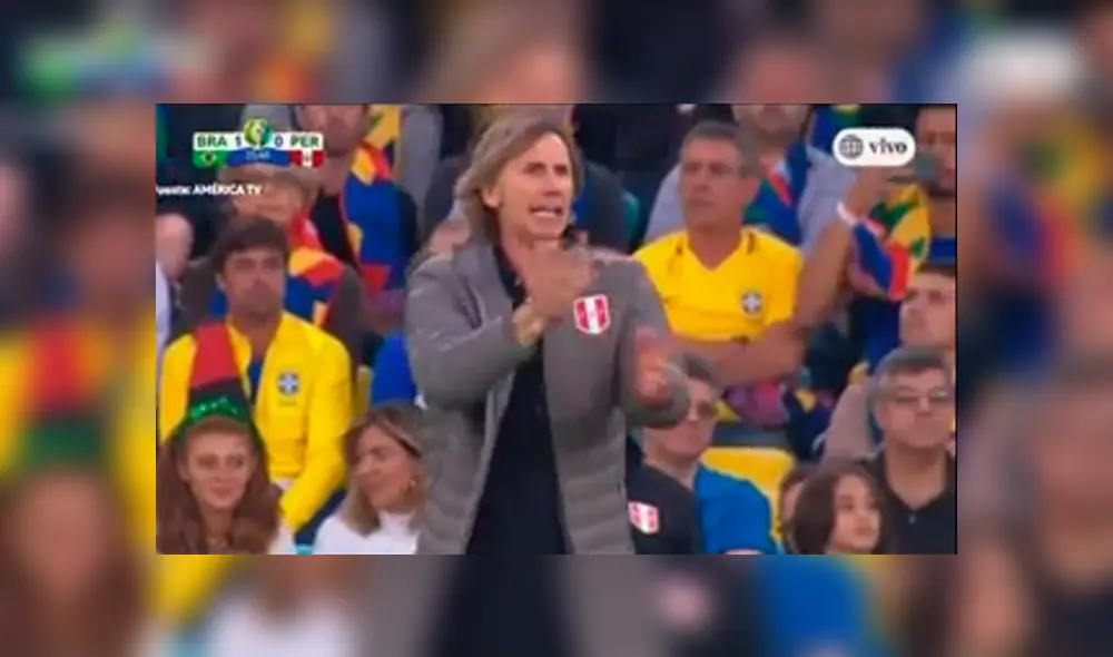 Perú vs Brasil Ricardo Gareca estalló al dar indicaciones a sus pupilos en la final de la Copa América 2019.