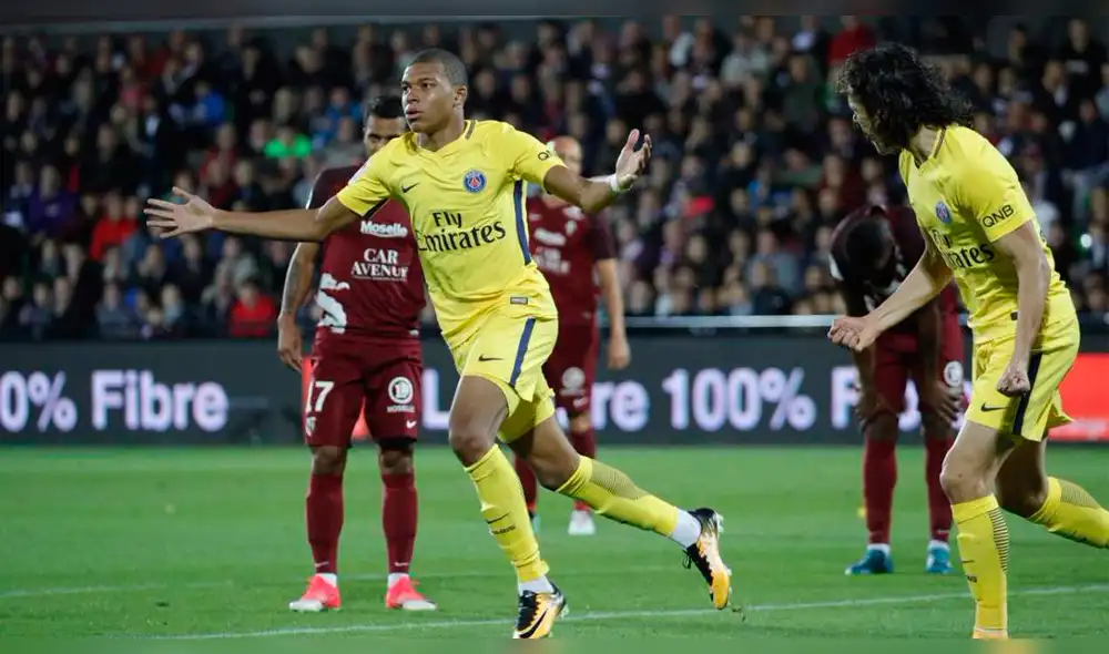 PSG goleó 5-1 al Metz y se mantiene en lo más alto de la Ligue 1 [VIDEO]