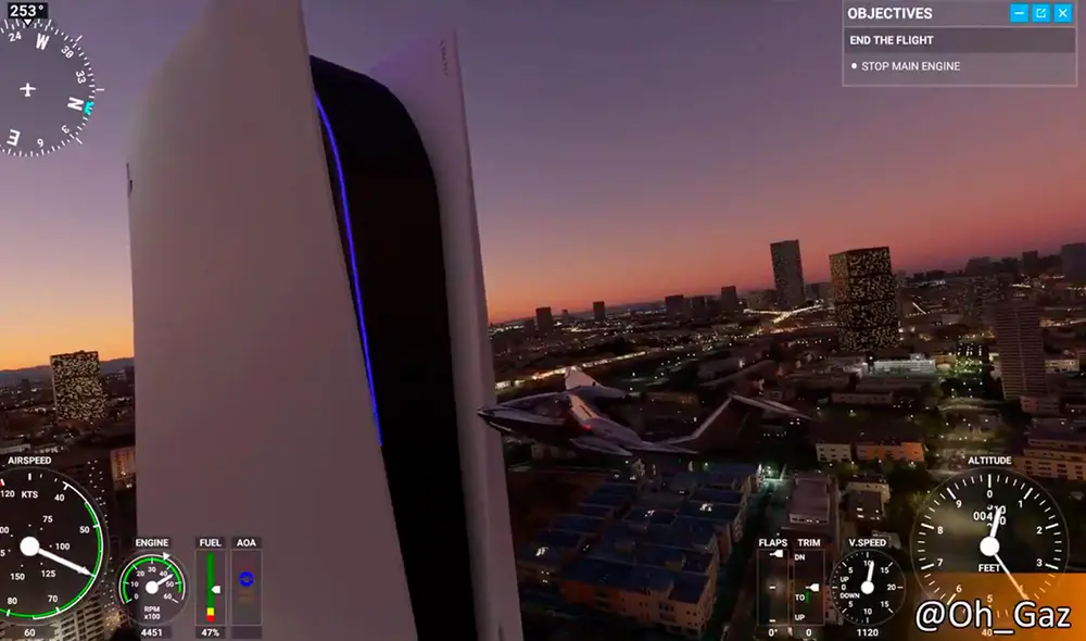 Microsoft Flight Simulator es un videojuego donde puedes conocer todo el mundo piloteando un avión. Foto captura: Twitter