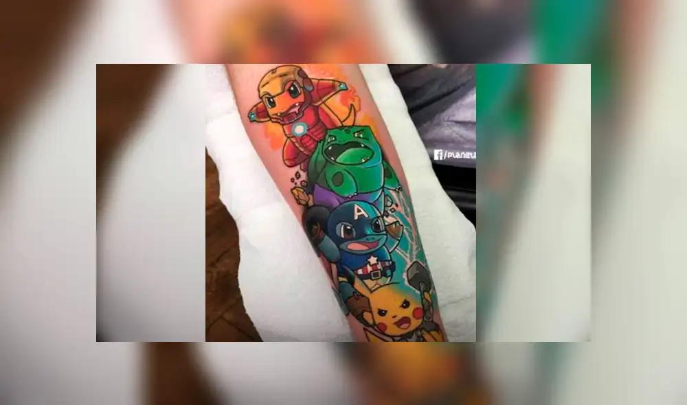 Facebook: tatuador transforma a varios Pokémon en Avengers y realiza insólito tatuaje que ya es viral [FOTOS]