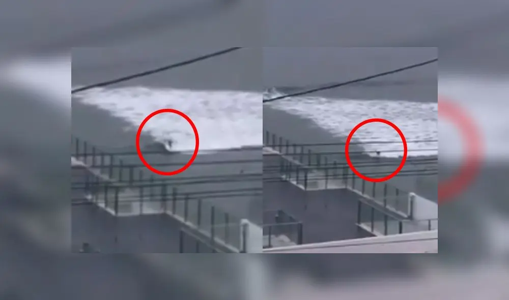 Surfista en playa. Créditos: Captura de video.