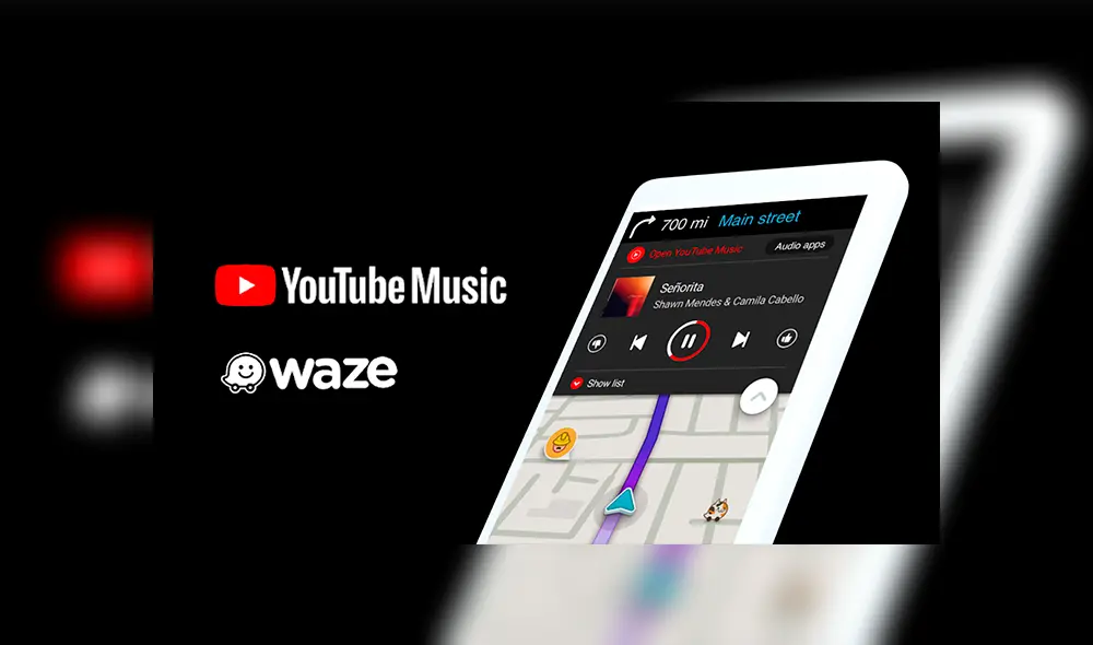YouTube Music llega a Waze. YouTube Music llega a Waze.