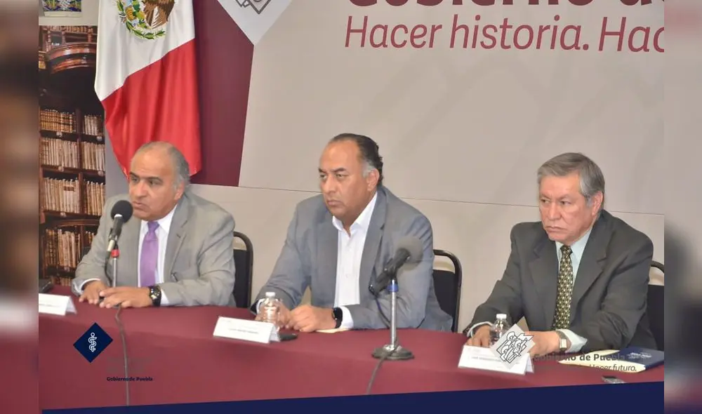 El secretario de Salud del estado de Puebla brindó una conferencia de prensa para hablar sobre los casos confirmados de COVID-19. (Foto: Twitter)