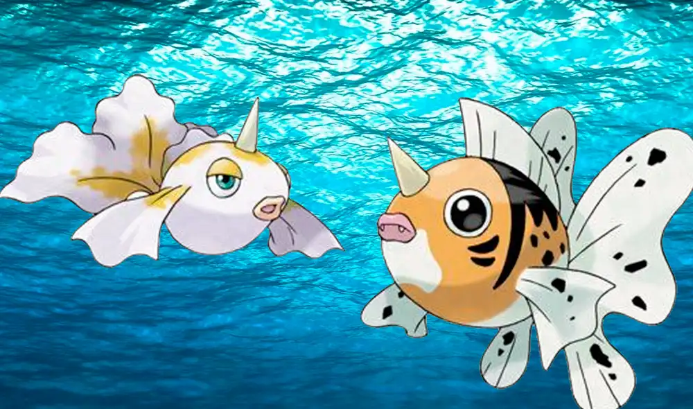 Así lucen Goldeen y Seaking shiny. Foto composición La República